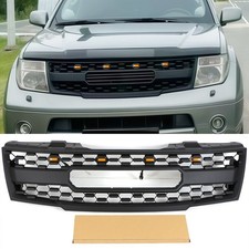 Matte Black Grille Fits For Nissan Frontier 2005-2008 Front Grille Wled Light Matte Black Grille Fits For Nissan Frontier 2005-2008 Front Grille Wled Light