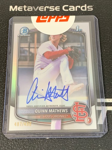 2025 Bowman 1st Quinn Mathews Silver Refractor auto /499