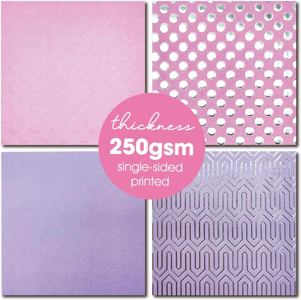 Embossing Foil Pastel12X12 Paper Pad Pack Scrapbook Cardstock Decorative Paper f - Image 3 of 4