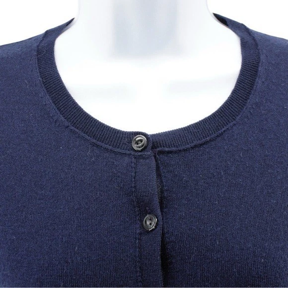 Cárdigan Banana Republic Mezcla Lana Merino Azul Marino Academia Preppy Acogedora Cápsula S Foto 3 de 4