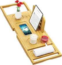 Banlilu Bathtub Tray - Bath Tray Expandable - Bath Tub Tray Table for Bathtub, A