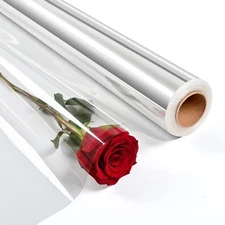 Clear Cellophane Wrap Roll-Plastic Gift Wrapping Paper 148ft x 34 inches Tran...