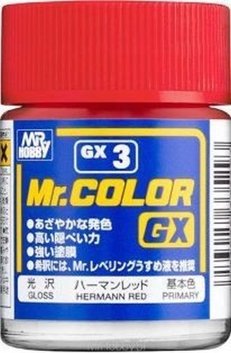 Mr Hobby - Gunze GX-3 - Mr. Color GX (18 Ml) Harmann Red - New