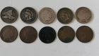 Indian Head Cent Lot Of Nine Earlier Dates  A Flying Eagle Cent Lower Grade