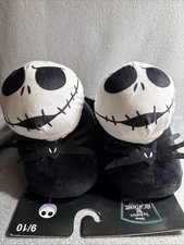Disneys Tim Burtons Jack The Nightmare before Christmas Plush Slippers 9/10
