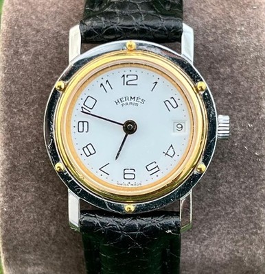 HERMES Clipper Date Quartz Women's Watch Vintage