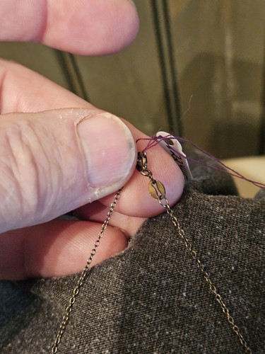 Halskette mit grauen Perlen an 20 Zoll Kette - Bild 4 von 6
