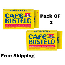 Cafe Bustelo,Espresso Style Dark Roast Ground Coffee,Vacuum Packed 10oz 2 pack 