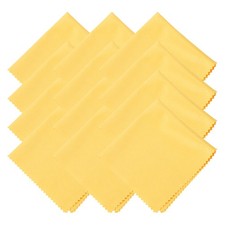 12 Pcs Microfiber Cleaning Cloth for Glasses 8" x 8" Eyeglass Cloth, Yellow
