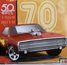 2018 Hot Wheels 70 Dodge Charger Rt 70s Throwback Decades 110 50th Anniversary