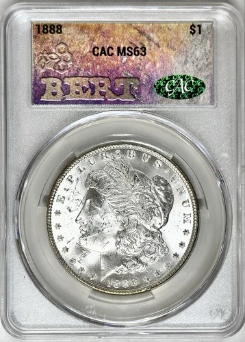 1888 MORGAN SILVER DOLLAR CACG MS63