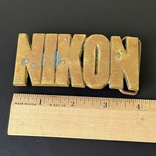 Nikon Camera Photography Film Vintage Belt Buckle Solid Brass 1978