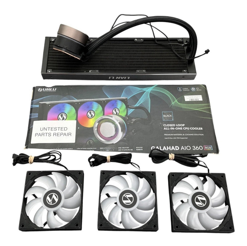 Lian Li Galahad AIO 360 360mm RGB Liquid CPU Cooler Black 3x120mm LGA1700