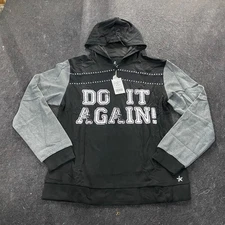 REBEL ATHLETIC Navarro Do It Again Hoodie Men's Size XL Grey/Black