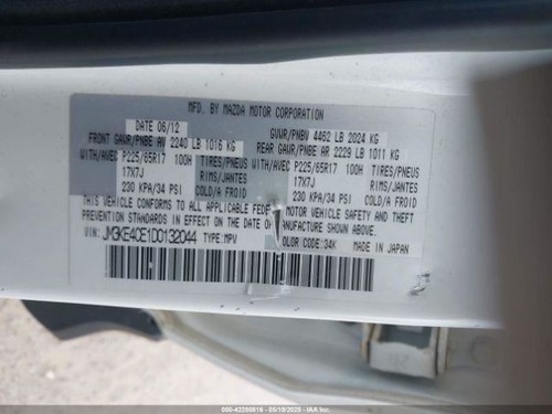 Passenger Side View Mirror Thru 4/01/14 Fits 13-15 MAZDA CX-5 821957 - Picture 9 of 12