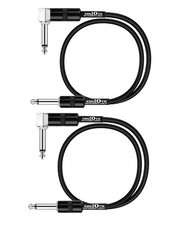 Guitar Patch Cables 6 Pack, 12 Inch Effect Pedal Instrument Cable 1/4" TS