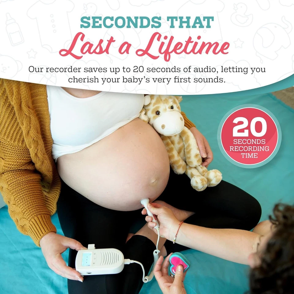 Cherished Baby Heartbeat Recorder: Cuddly Plush Animal Keepsake, 20 Sec Playback - Image 4 of 4