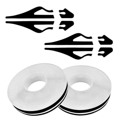 2 PCS Car Pinstripe Tapes, 32.2 Ft Vinyl Auto Waistline Body Side Black