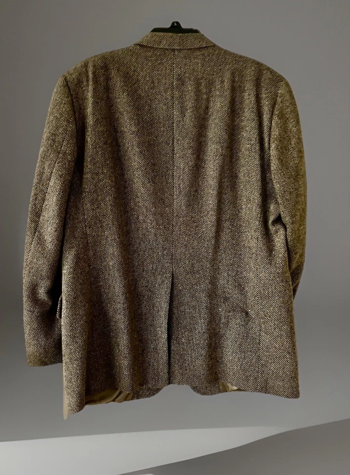 Vintage Hart Schaffner & Marx Men’s Tweed Fine Wool Sport Coat Blazer 42R USA - Image 2 of 4