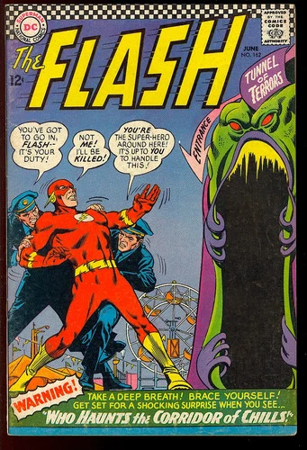 The Flash #162 Nice Unrestored Silver Age Superhero Vintage DC Comic 1966 FN