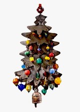 Handgeschliffene Eisen Künstler Glas Kunst Perlen Nana Glocke 3D Weihnachtsbaum Windspiel