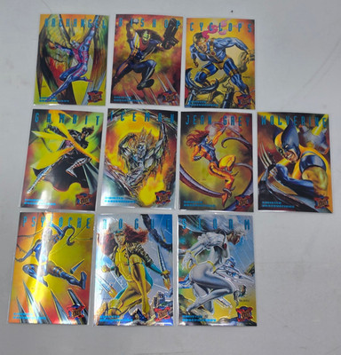 X-Men 1995 Fleer Ultra Sinister Observations Complete Set Of 10 Chromium Cards