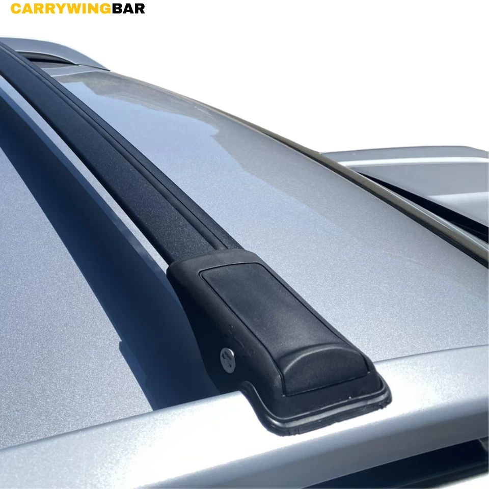 Fits Land Rover Freelander 1997-2006 Roof Rack Cross Bars Carrier Rails Black 2P - Imagem 4 de 4