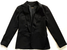 TRINA TURK Black Blazer Lined Jacket Hook-and-Eye Closure Womens 6