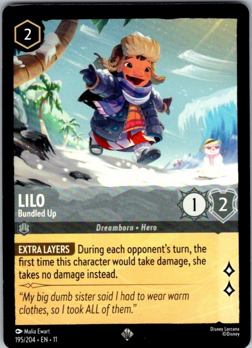 Winterspell Lilo #195/204 Super Rare