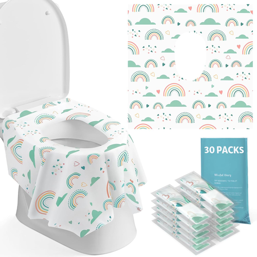 Fundas de asiento de inodoro desechables para niños pequeños y adultos 30 piezas, extra grandes Waterpro