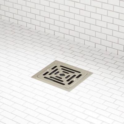 Signature Hardware 446691 Adelphi Square Shower Drain Brushed Nickel