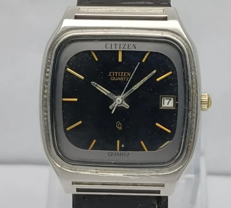 Citizen Quartz 1400-141342 Black Dial 45-5890 Vintage Men's Citizen Quartz 1400-141342 Black Dial 45-5890 Vintage Men's