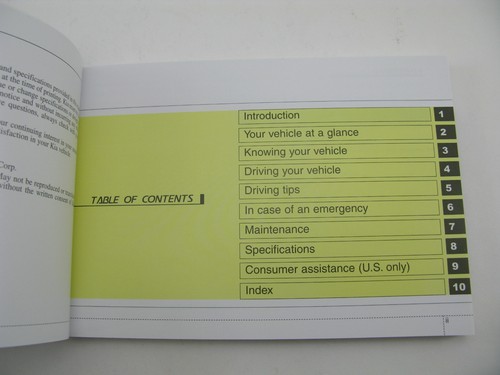 Kia Spectra 2006 06 Owners Manual Cover Book Set Free Shipping Guide Handbook - Picture 3 of 4