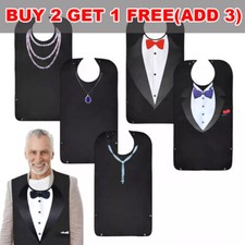 Adult Bibs Waterproof Dining Bibs Protectors With Crumb Catcher For Elderly Men