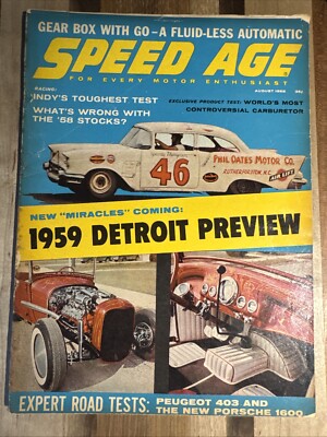 1958 Speed Age Magazine, Speedy Thompson NASCAR Cover