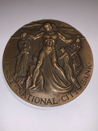 1962 NATIONAL CITY BANK NEW YORK 150 YEARS OF SERVICE ANNIVERSSARY BRONZE MEDAL - Picture 2 of 6