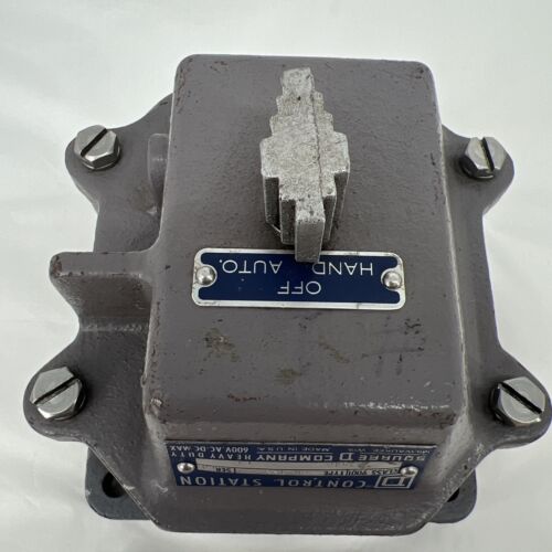 SQUARE D 9001 GW-123 234315 HOA Hand/Off/Auto Control Station Cast Iron - Picture 3 of 5
