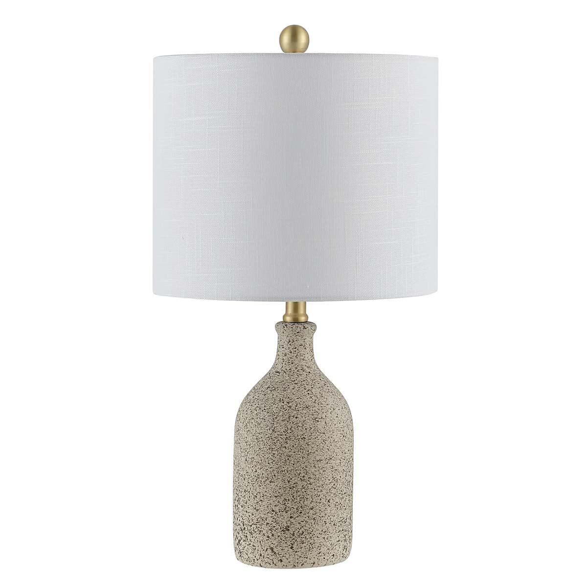 Lighting Collection Gunnar Farmhouse Grey Speckled Ceramic 23-inch Bedroom Li...