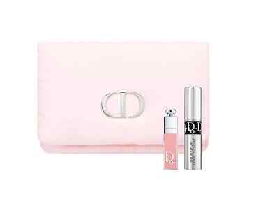 3pc Set Dior Pink Pouch Addict Lip Maximizer 01 Diorshow Iconic Overcurl mascara
