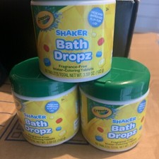 3 pk. Crayola - Shaker Bath Dropz Fragrance Free Water Coloring Tablets 60 ct.