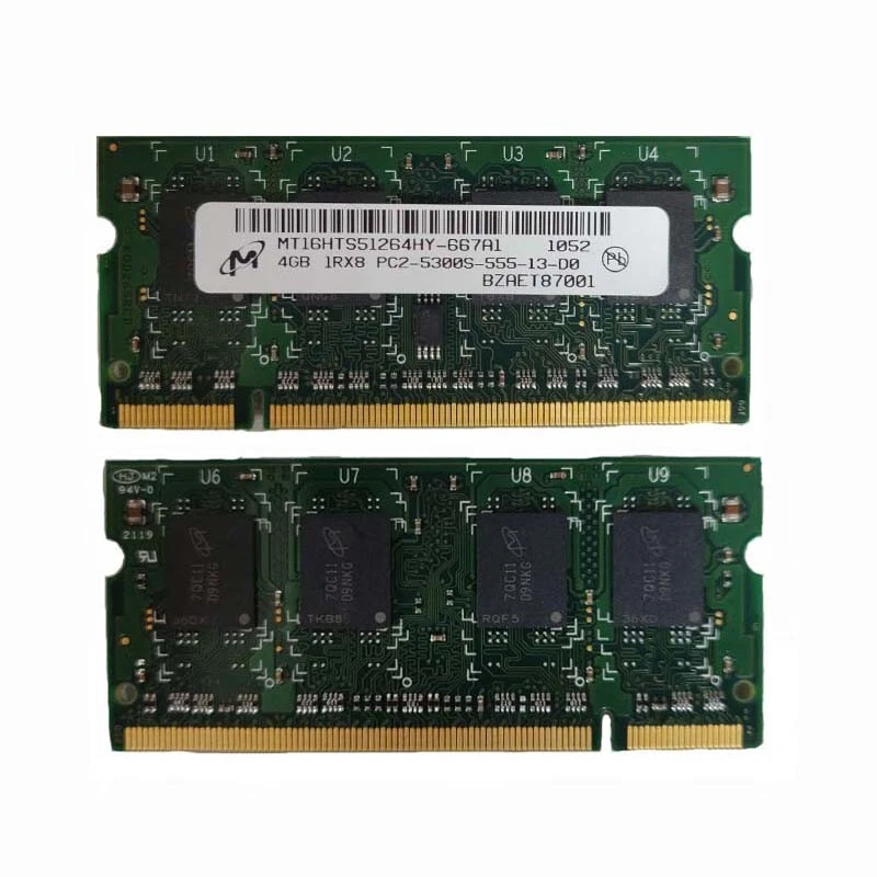 Micron 4GB 1Rx8 PC2-5300S DDR2 667Mhz 200Pin RAM Memory Laptop 1.8V SO-DIMM - Image 3 of 3