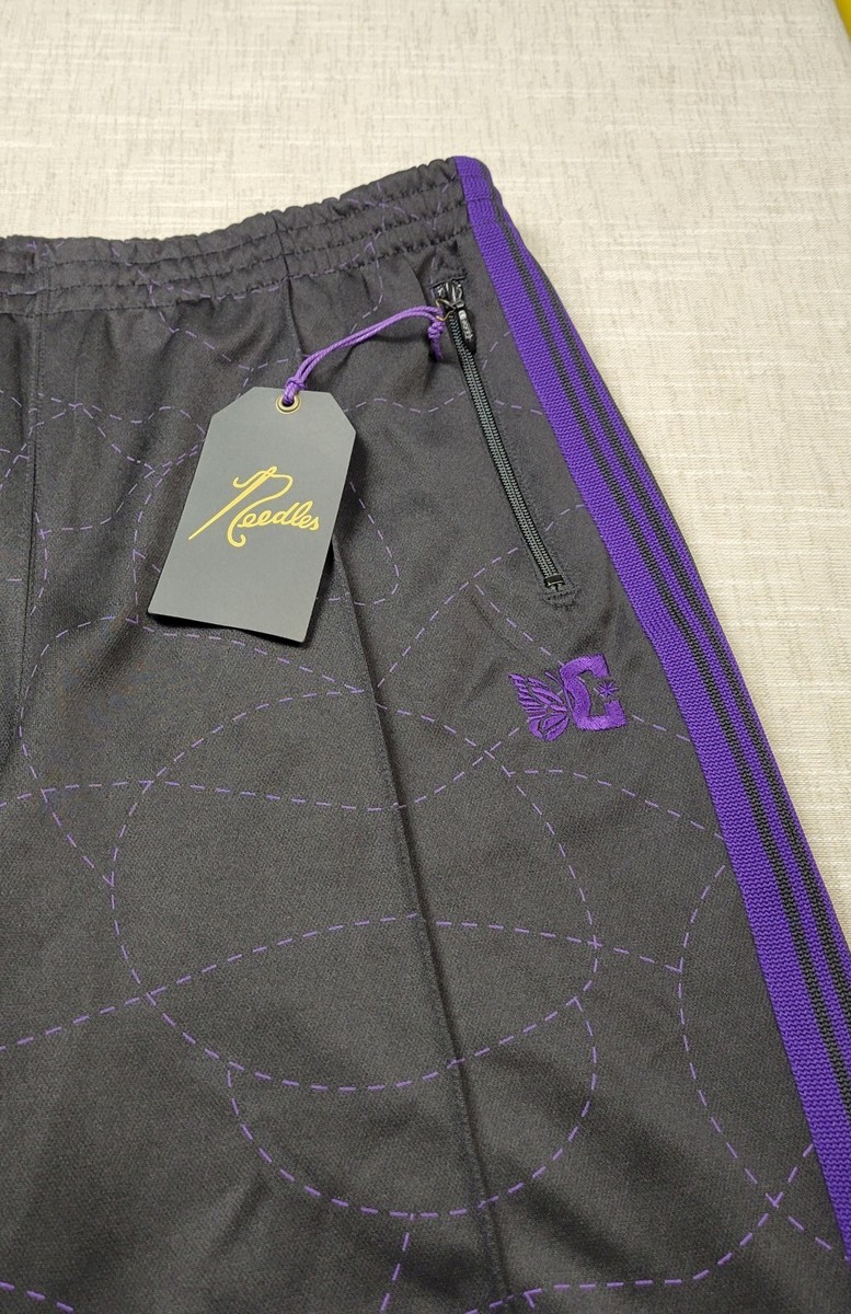 Needles x DC Track Pants Medium Mens Black Purple Logo Needles x DC Track Pants Medium Mens Black Purple Logo