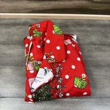 Pottery Barn Teen Dr. Seuss's The Grinch Festive Flannel Pajama Top XS Flaw Read