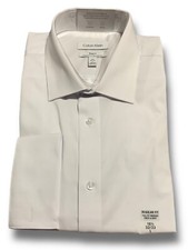Calvin Klein Men's Steel Slim Fit Non Iron Stain Shield Solid Dress Shirt NWT