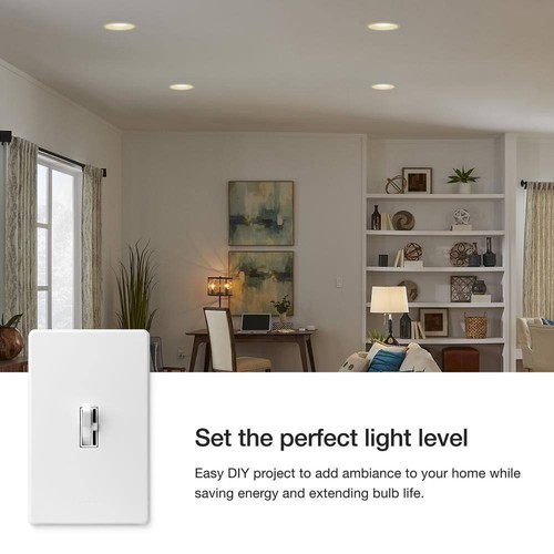 Toggler Dimmer Switch for Incandescent Bulbs with Night Light, 1000W/Single-Pole - Picture 3 of 6
