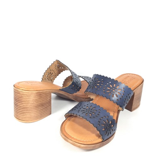 Tuscany By Easy Street Susana Women's Size 11 M Navy Heel Slide Sandals - Picture 3 of 7