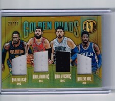 MILLSAP MIROTIC VUCEVIC NOEL QUAD JERSEY 2016-17 GOLD STANDARD QUADS # 29/49