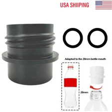 New 28 mm PET Soda Water Bottle Adapter Adaptor Black