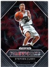 2021-22 Prizm Draft Picks STEPHEN CURRY Fireworks Insert #20 Golden State 