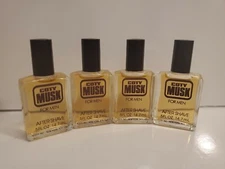 4x MEN’S ORIGINAL COTY MUSK AFTER SHAVE ~ TRAVEL SIZE .5 FL. OZ.